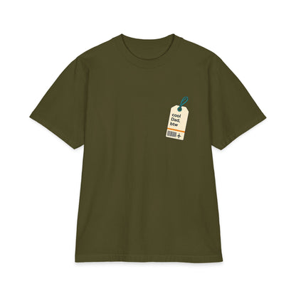 Cool Dad, BTW Carry Everything Tee front logo on green T-shirt.