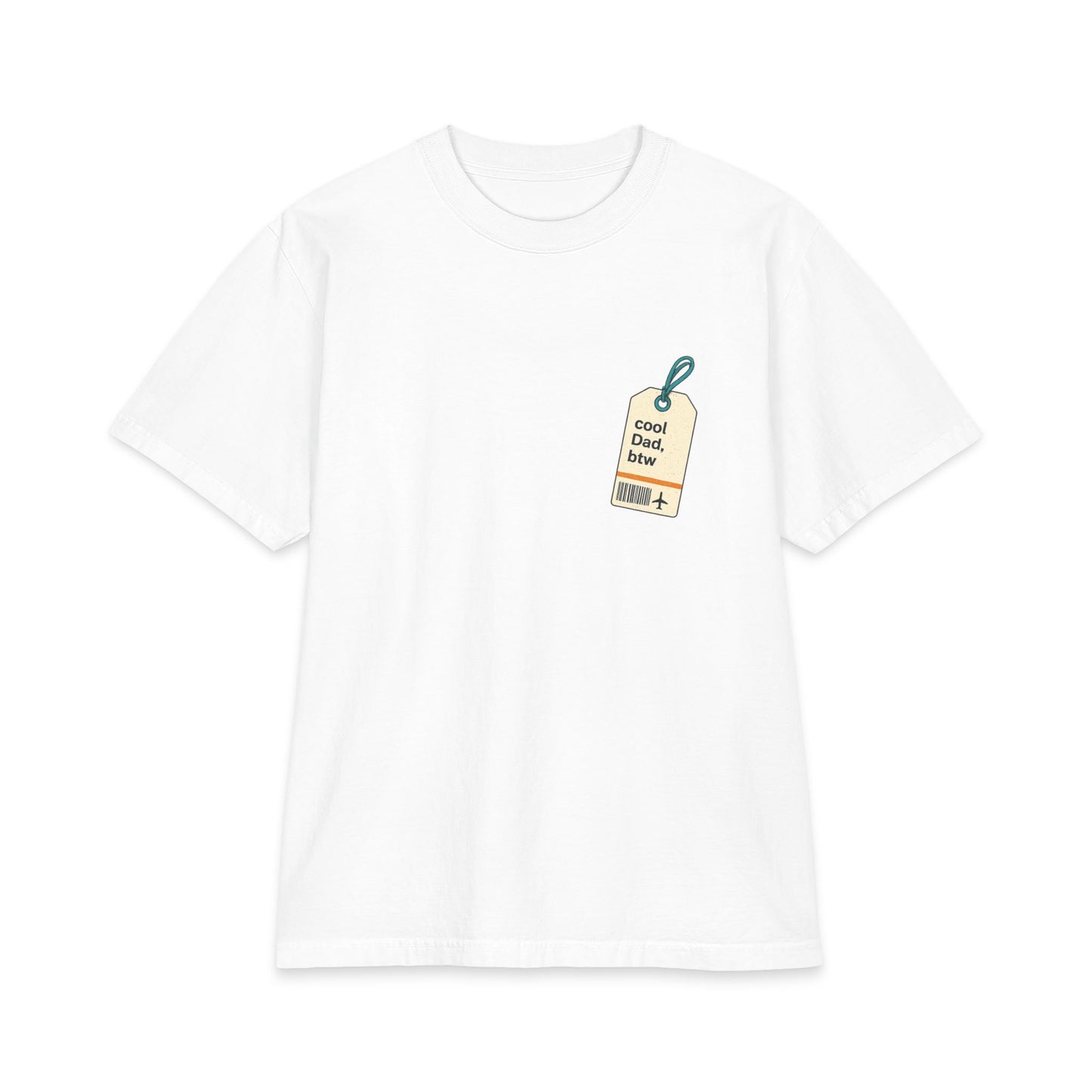 Cool Dad, BTW Carry Everything Tee front logo on white T-shirt.