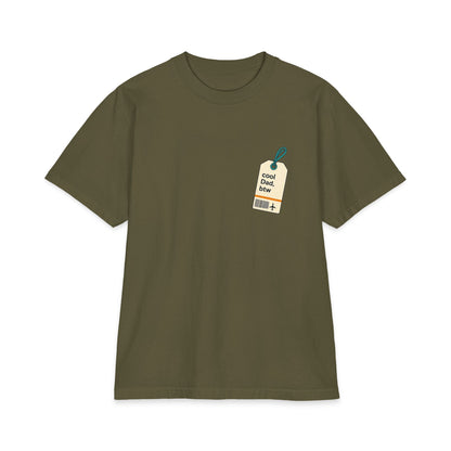 Cool Dad, BTW Carry Everything Tee front logo on olive T-shirt.