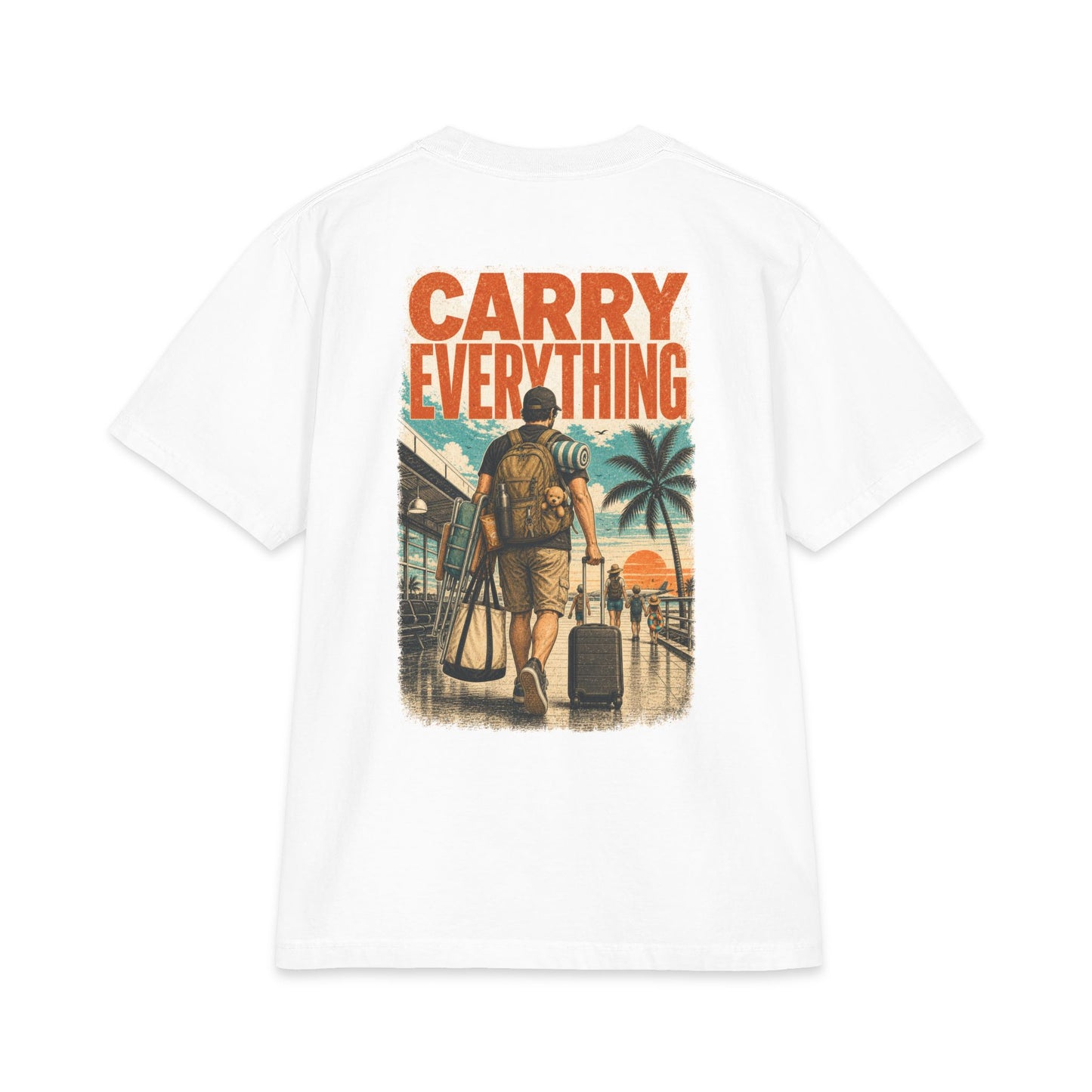 Cool Dad, BTW Carry Everything Tee back graphic on white T-shirt.